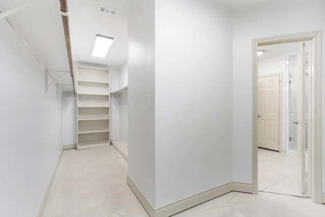 a view of a walk in closet