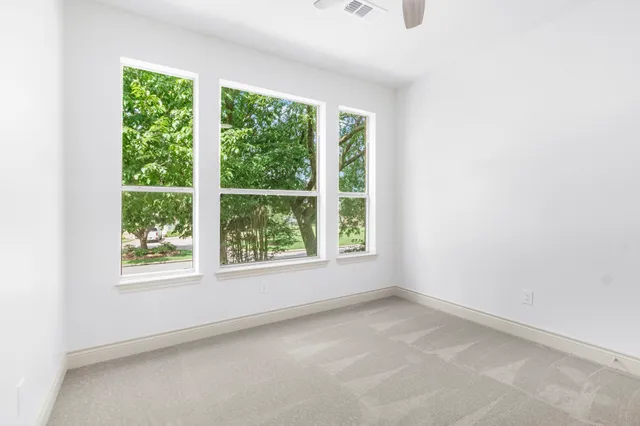 an empty room with a window