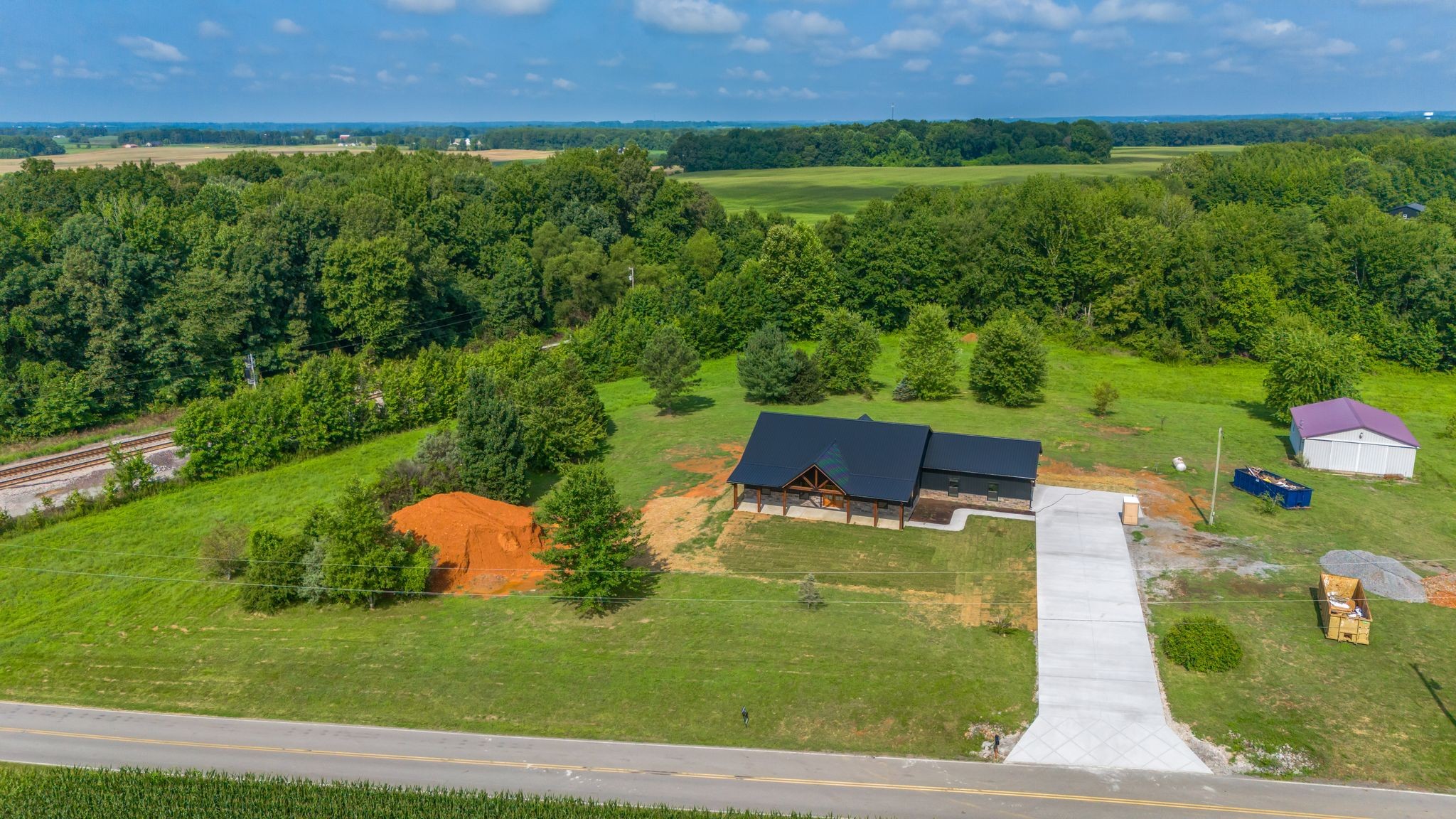 5050 Richards Road Adams, TN 37010 - Photo 38 of 52 an aerial view of a house with a yard