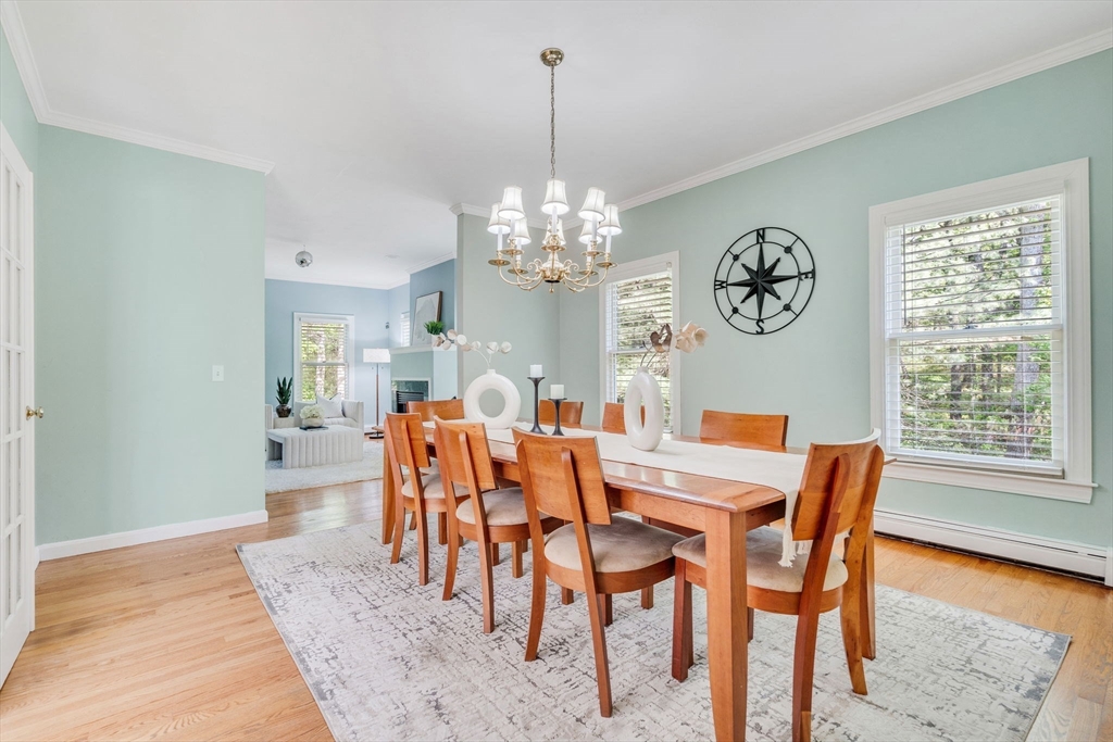 153 Walpole Street Dover, MA 02030 - Photo 11 of 42 a view of a dining room with furniture window and wooden floor
