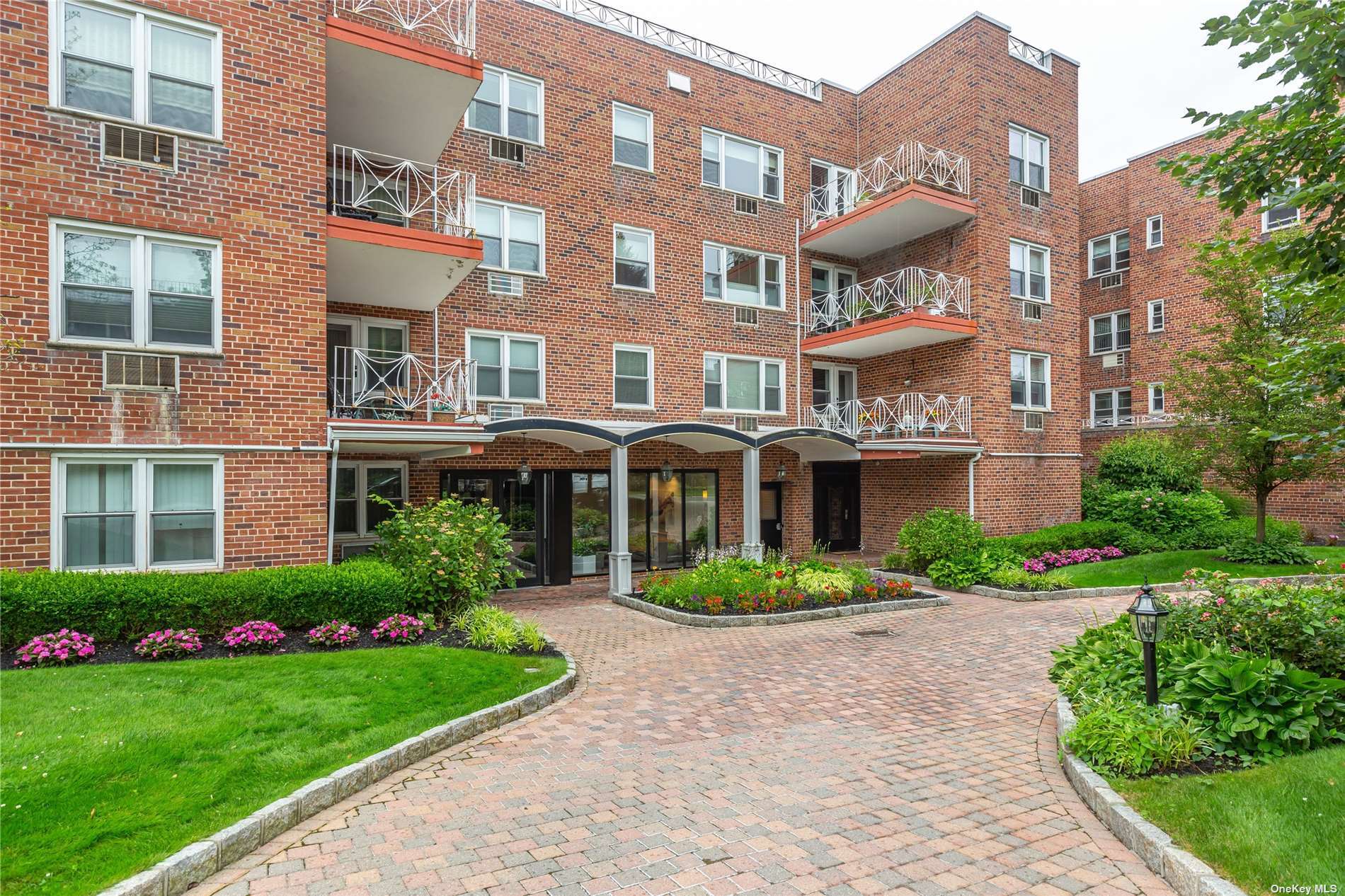 a front view of a building