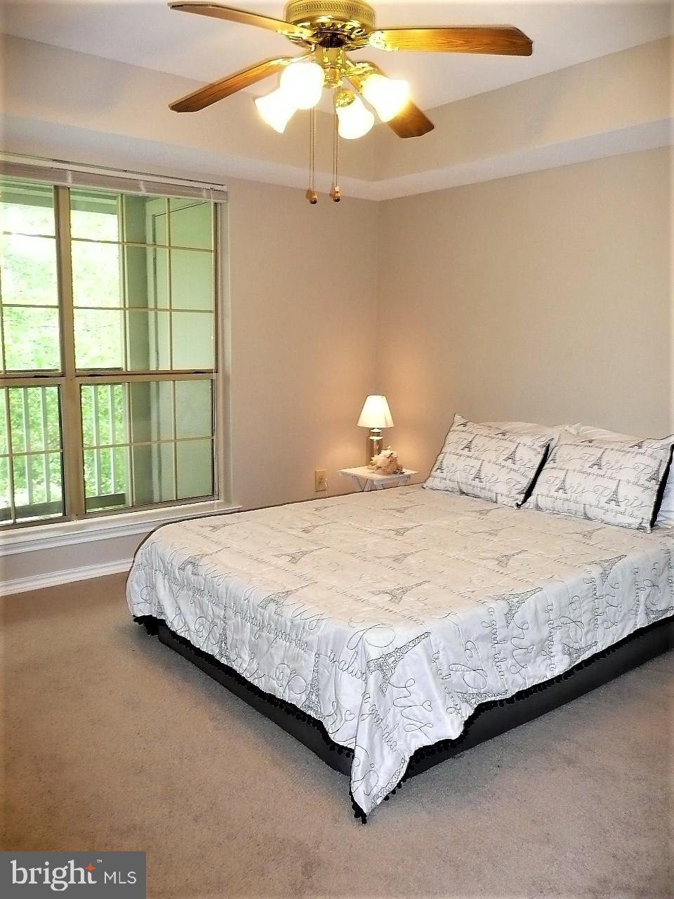 3903 Penderview Drive, Unit 1535 Fairfax, VA 22033 - Photo 13 of 36 a bedroom with a bed and a chandelier