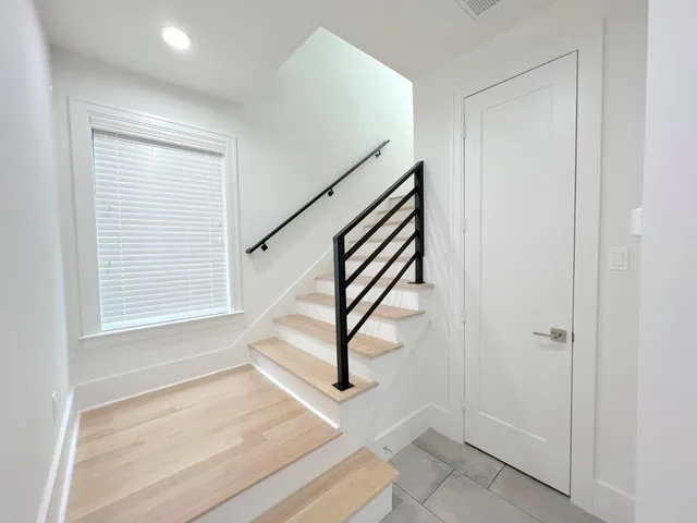 a view of an entryway with staircase