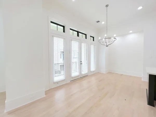 a view of a room with an empty space