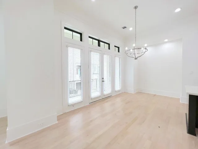 a view of a room with an empty space