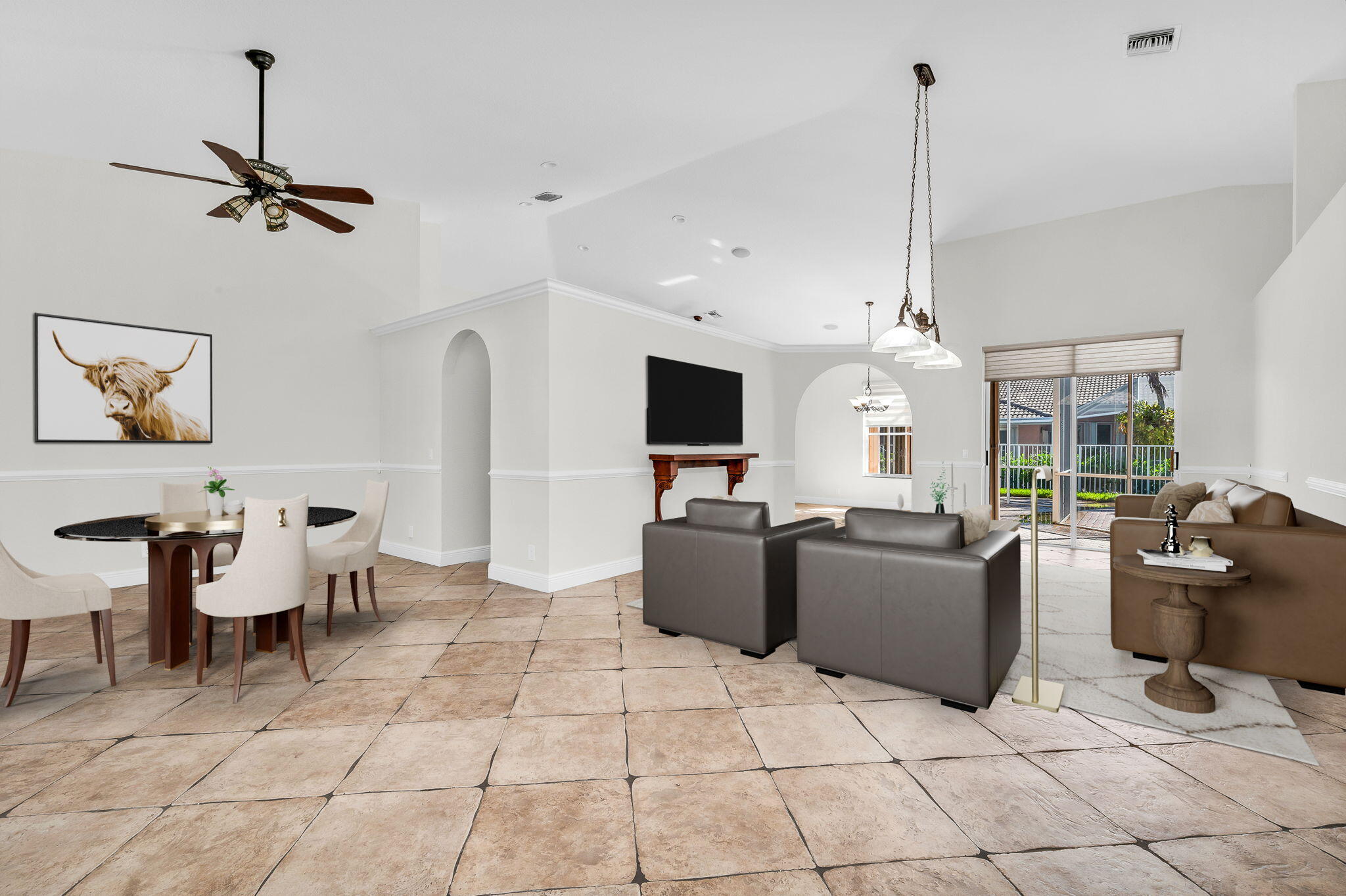 9570 Aloe Road Boynton Beach, FL 33436 - Photo 3 of 43 43-web-or-mls-livingroom13+dining9 + TV
