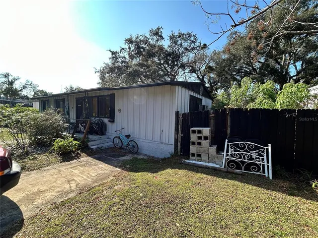 a backyard of a house
