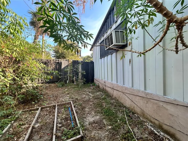 a view of a tree in the middle of a yard