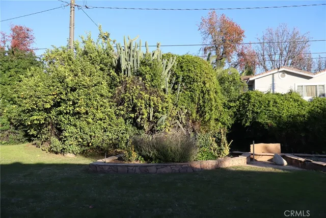 a view of yard with green space