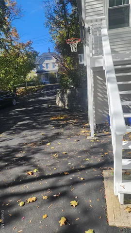 a view of a pathway of a building