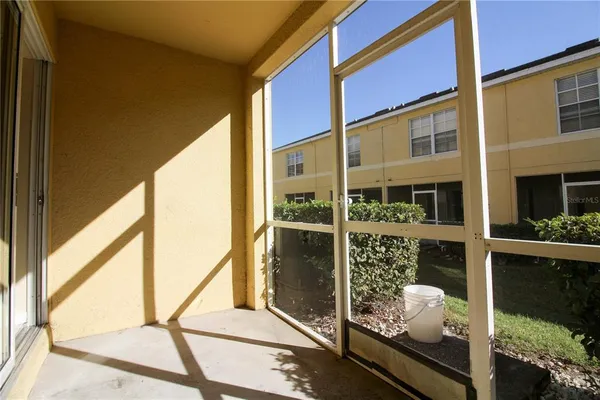 a view of a building from a window