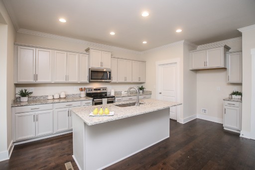 487 Norene Road Lebanon, TN 37090 - Photo 8 of 24 a kitchen with stainless steel appliances granite countertop a sink stove refrigerator and cabinets