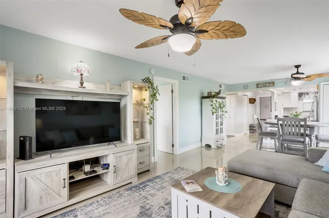 a garden view with a seating space