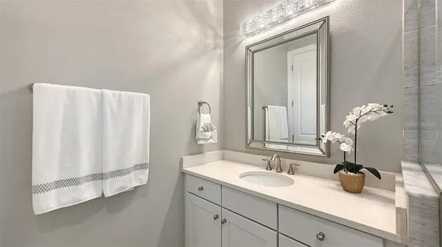 a view of a lake with a big yard