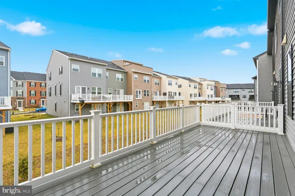 a view of a large building with wooden floor