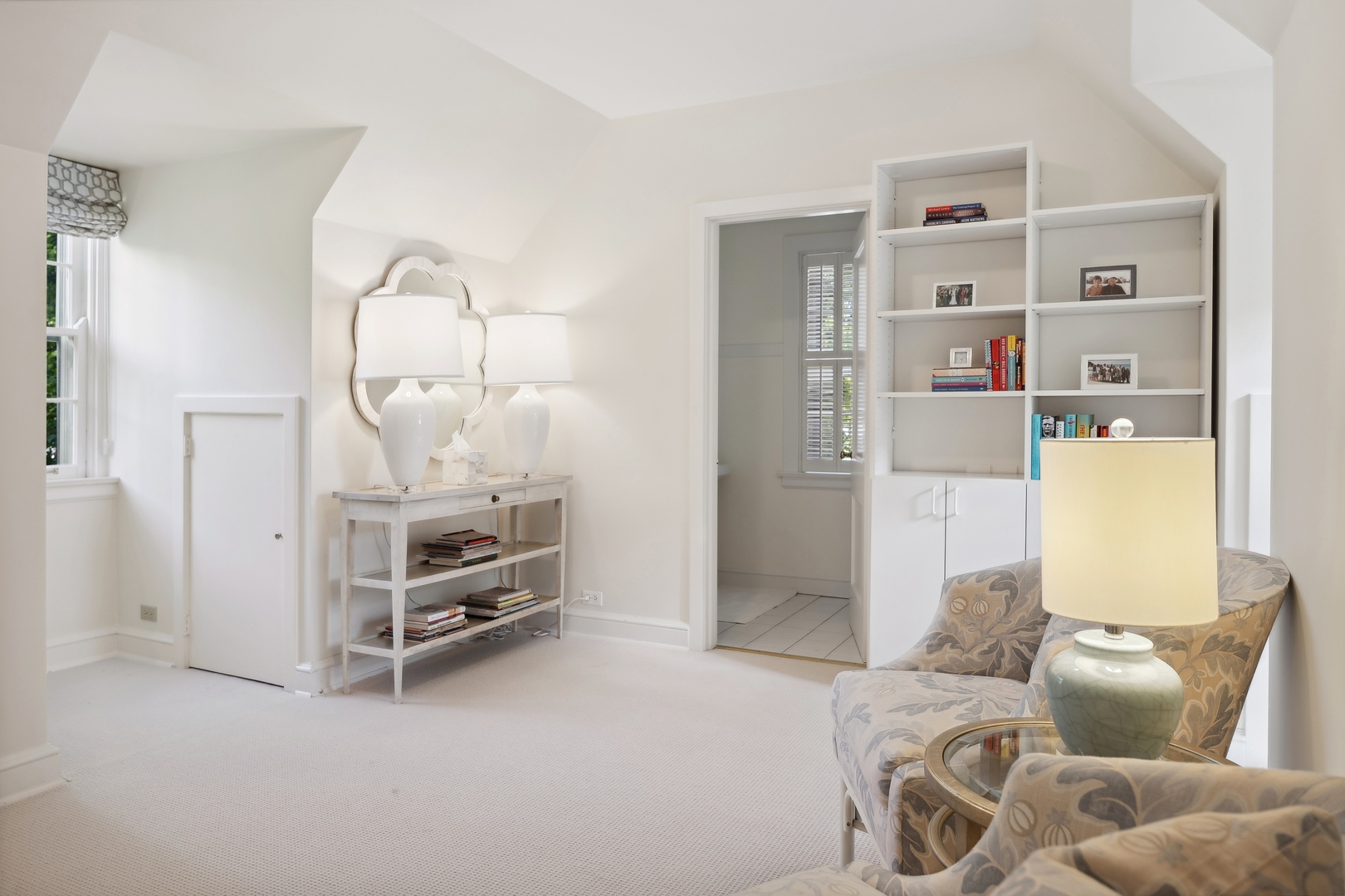 1035 Pawnee Road Wilmette, IL 60091 - Photo 20 of 26 a bedroom with furniture and a chandelier