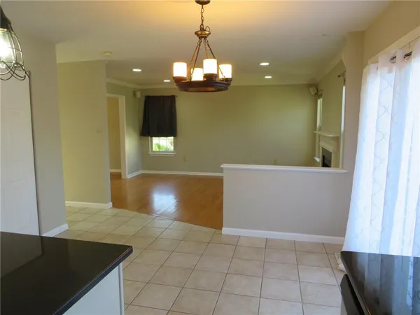 a view of kitchen and front door