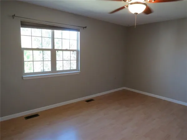 an empty room with a window