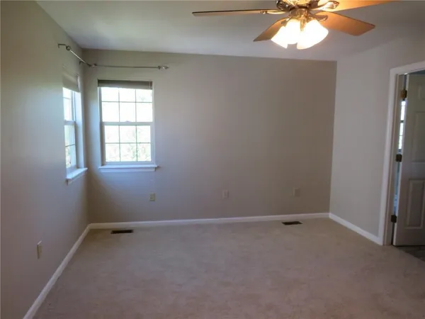 an empty room with a window