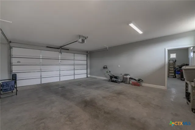 a view of a garage room