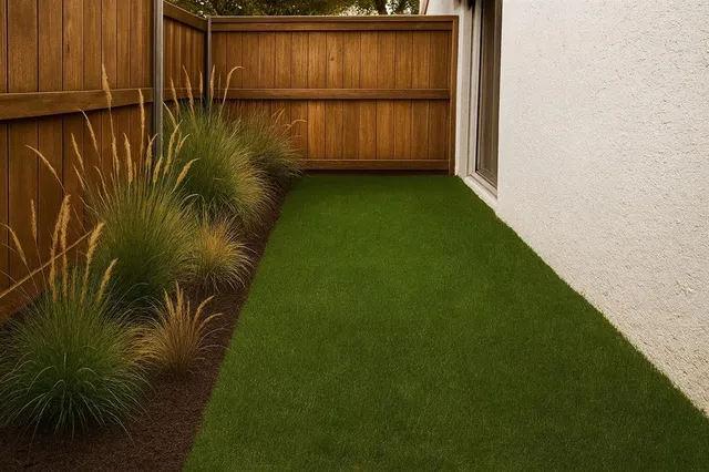 a view of a backyard