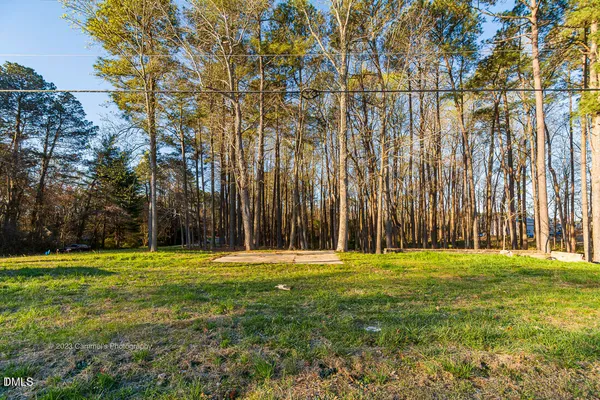 a big yard with trees