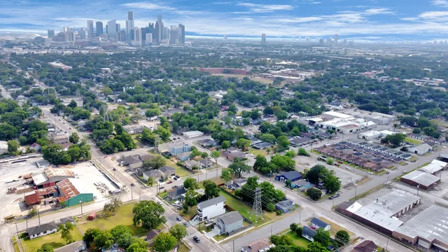 an aerial view of multiple house