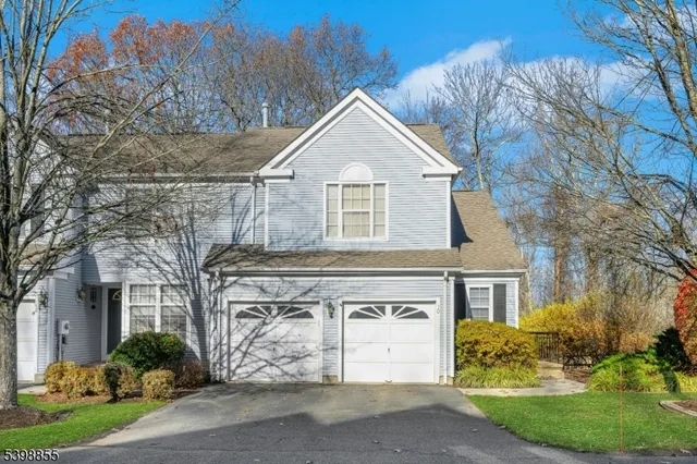 a view of a house with a yard and garage