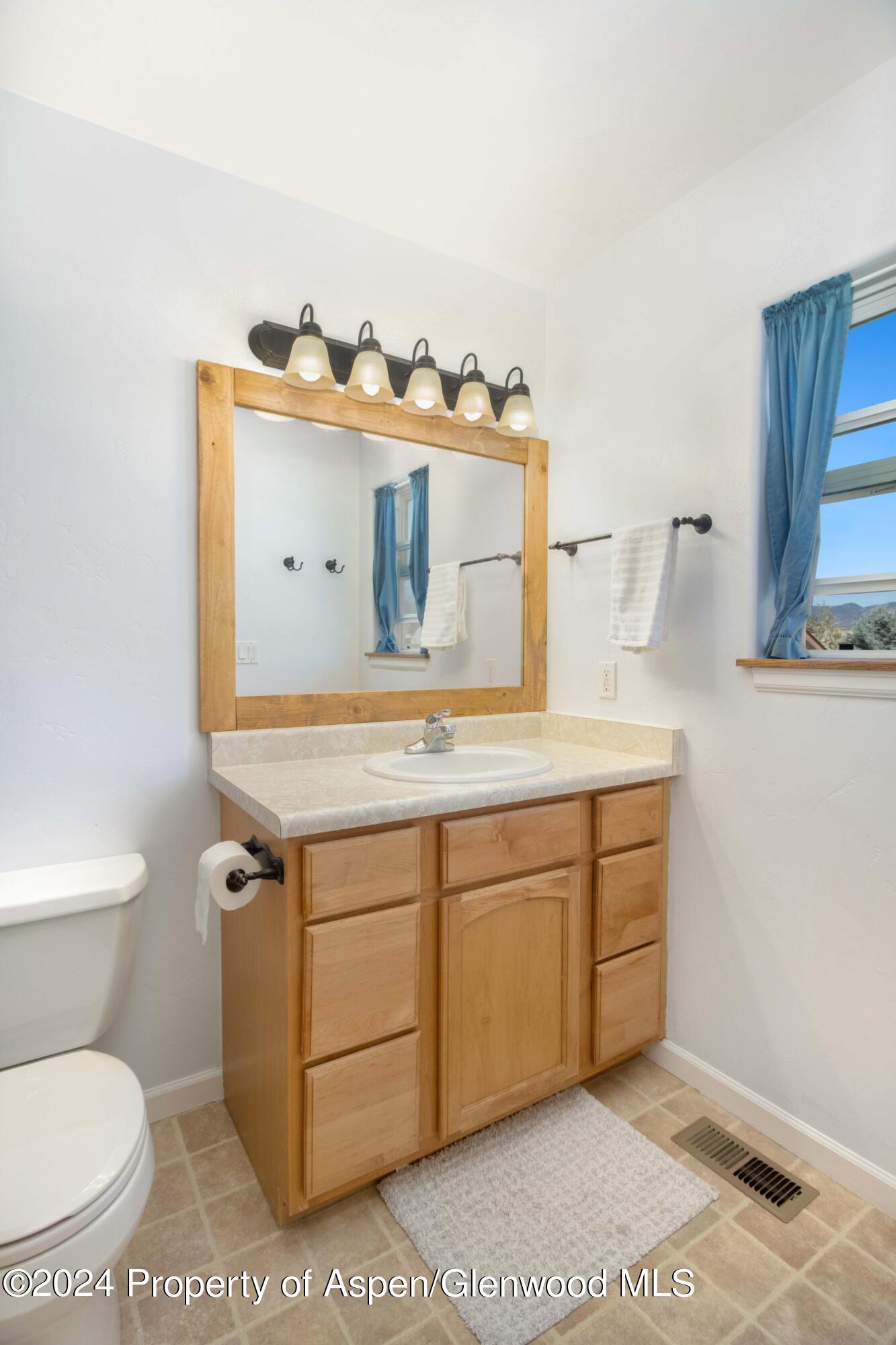 783 East 19th Street Rifle, CO 81650 - Photo 15 of 21 a bathroom with a toilet a sink and mirror