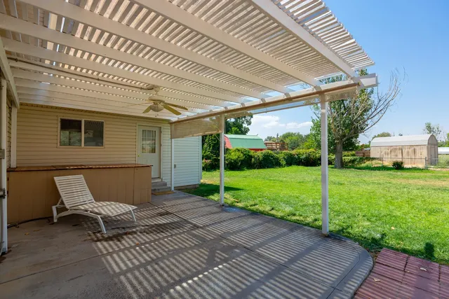 a house view with a garden space