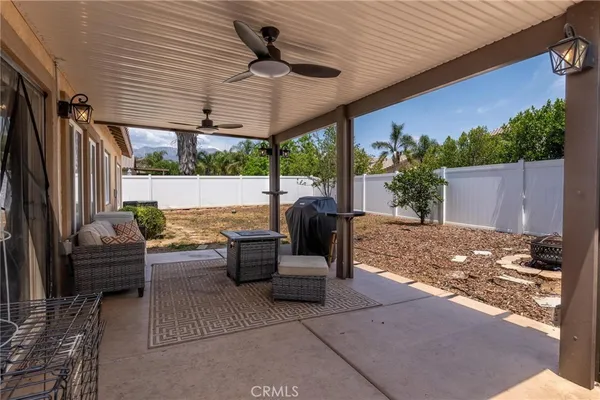 a view of a house with a large window