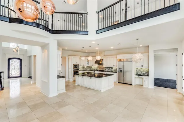a view of a living room kitchen island furniture
