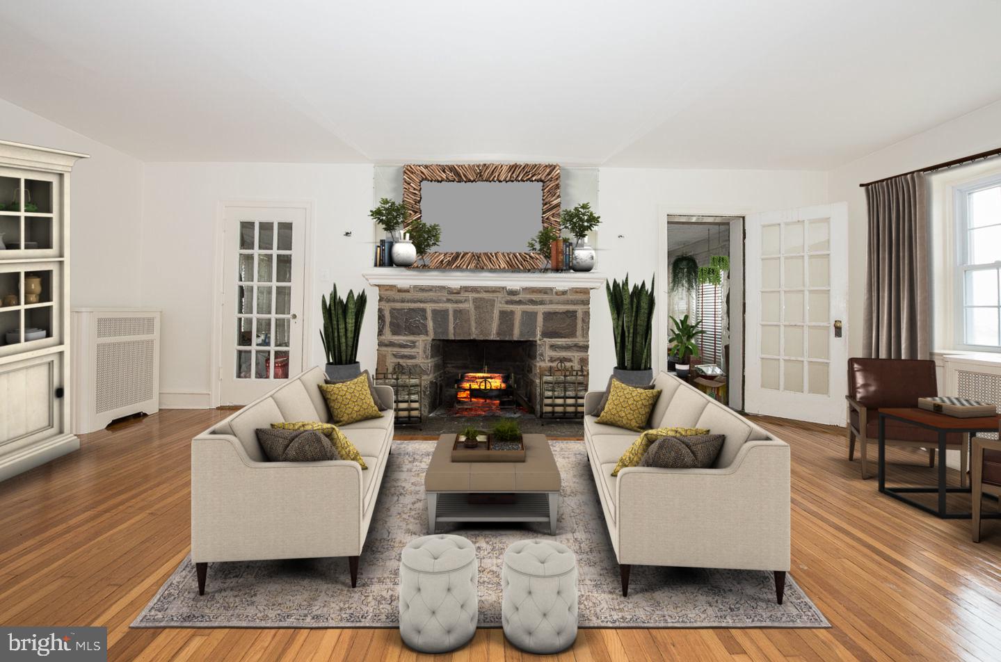 7106 Llanfair Road Upper Darby, PA 19082 - Photo 4 of 22 Virtually Staged Living Room