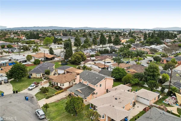 an aerial view of a city
