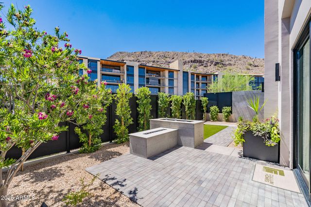 a house view with a garden space