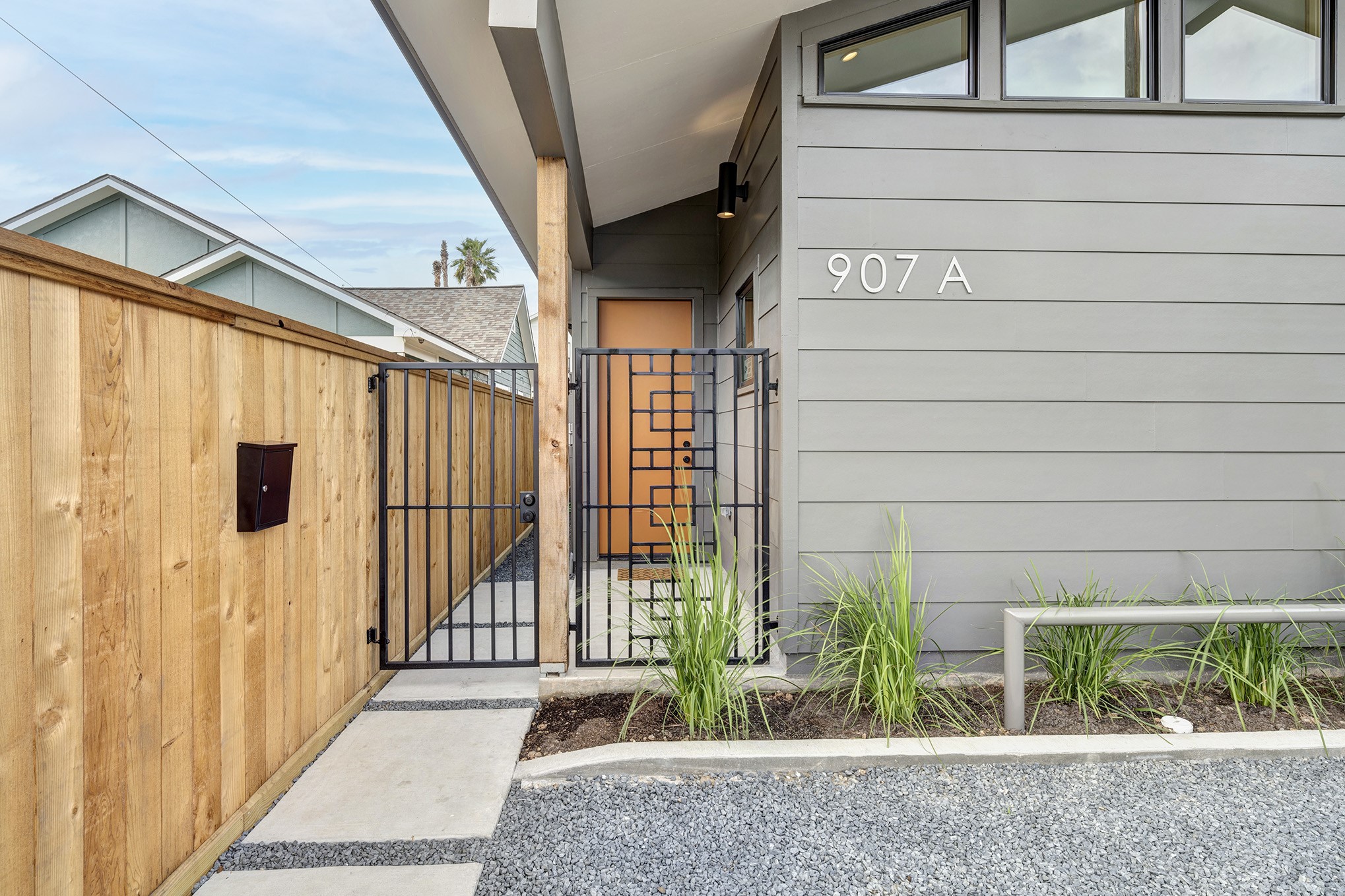 907 Kern Street, Unit A Houston, TX 77009 - Photo 2 of 18 Secured front gate with covered porch.