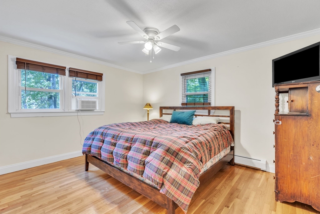 4 Colonial Road Sutton, MA 01590 - Photo 21 of 38 a bedroom with a large bed a flat screen tv and a window