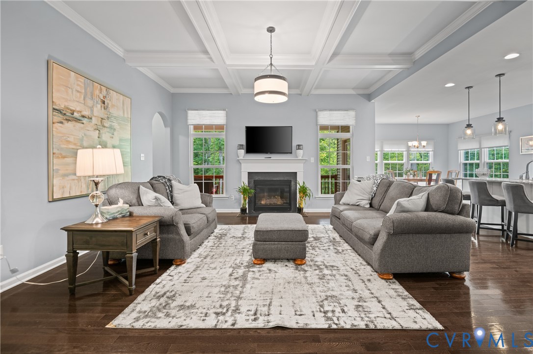 1012 Water Beech Road Midlothian, VA 23114 - Photo 6 of 47 a living room with furniture a fireplace and a flat screen tv