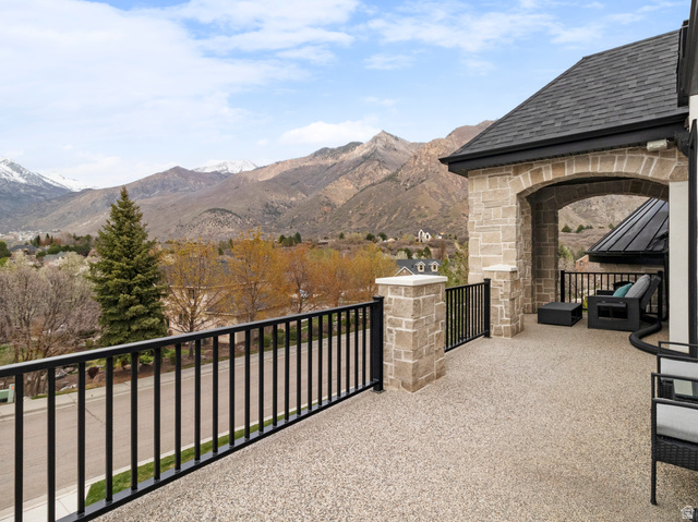 614 East High Lane Alpine, UT 84004 - Photo 28 of 75 View of patio with a mountain view