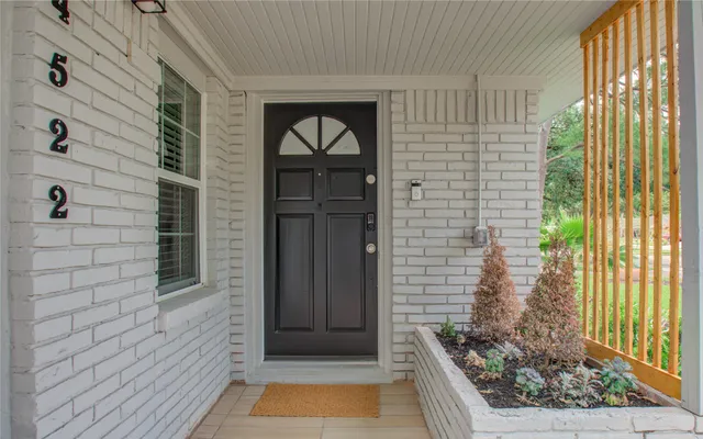 a view of front door