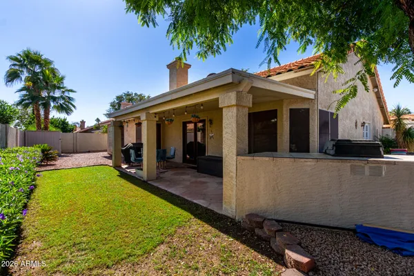 a view of a house with a patio