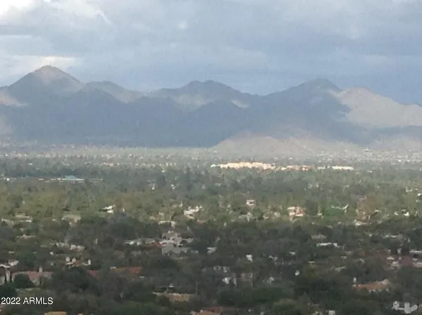 a view of city and mountain