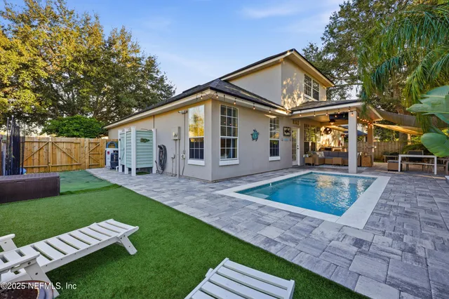 a view of a porch with a yard
