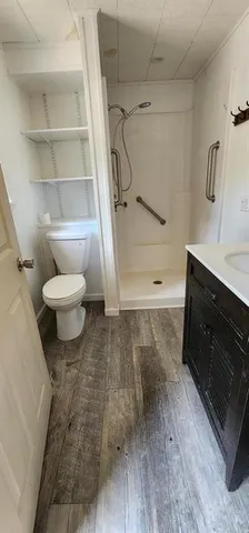 a bathroom with a sink and a toilet