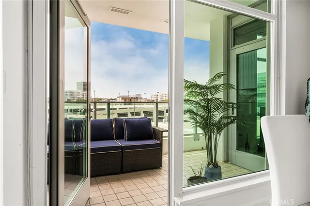 a view of balcony with couch