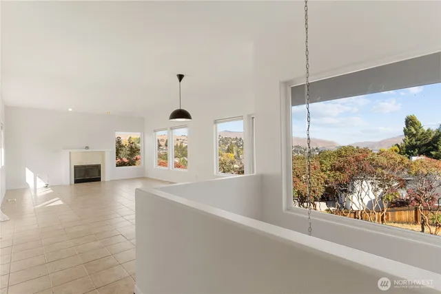 a view of open kitchen with a window