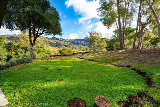 a view of a house with a backyard