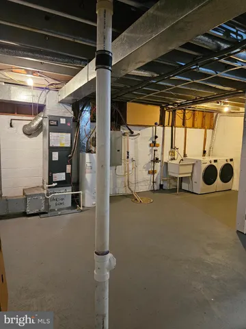 a view of storage and utility room