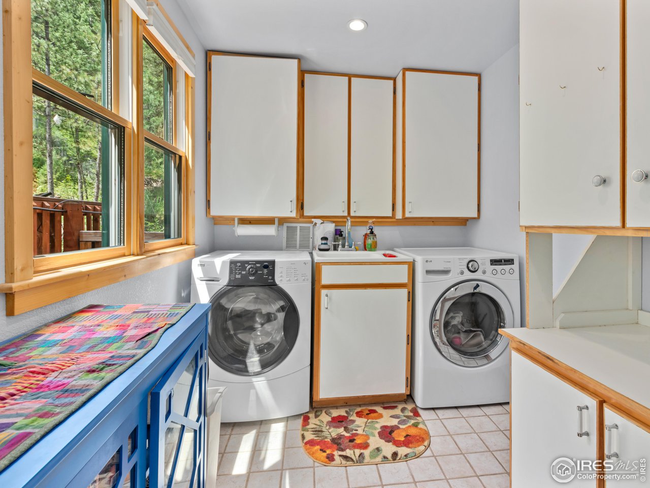 243 Waltonia Road Drake, CO 80515 - Photo 21 of 38 a utility room with sink dryer and washer
