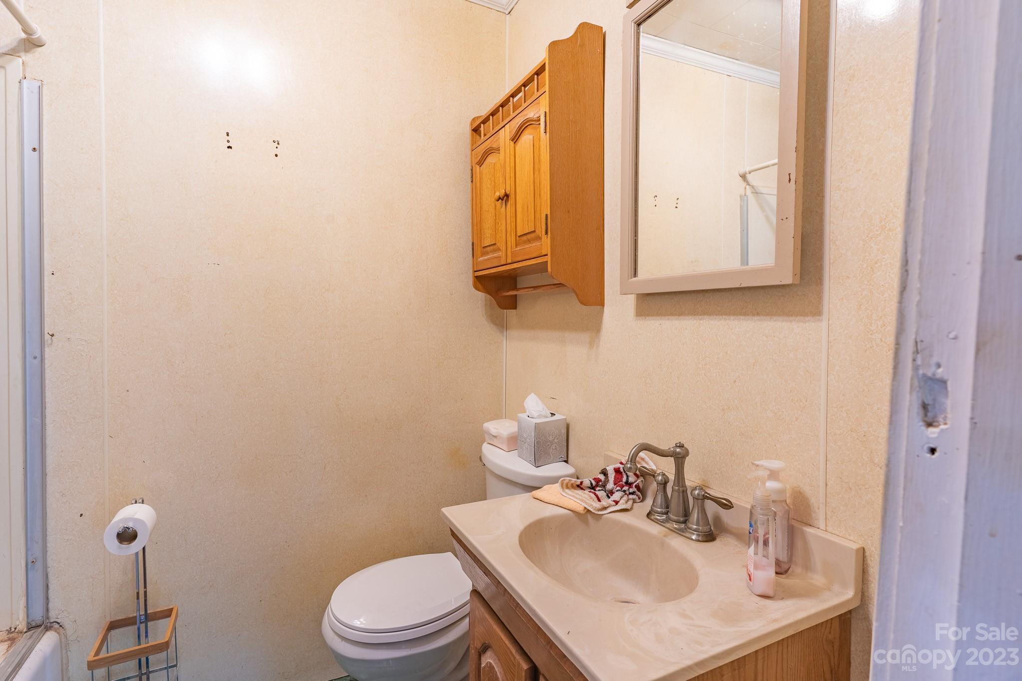 146 Sorrells Road Rutherfordton, NC 28139 - Photo 11 of 25 a bathroom with a sink vanity mirror and toilet